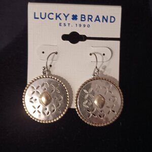 Lucky Brand Silver tone and Gold tone Pierced Earrings NWT